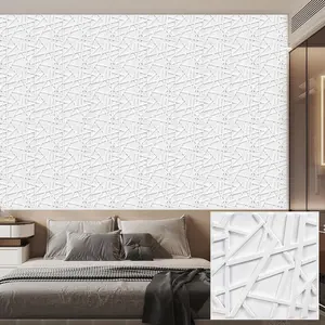 3D Wall Panel, 1 Set Self Adhesive Wall Sticker with Tape, Modern Decorative Wall Sticker for Home Living Room Bedroom Hotel Office