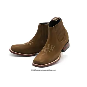 WOMEN'S WIDE SQUARE TOE NOBUCK TABACO LEATHER BOOT - 206359