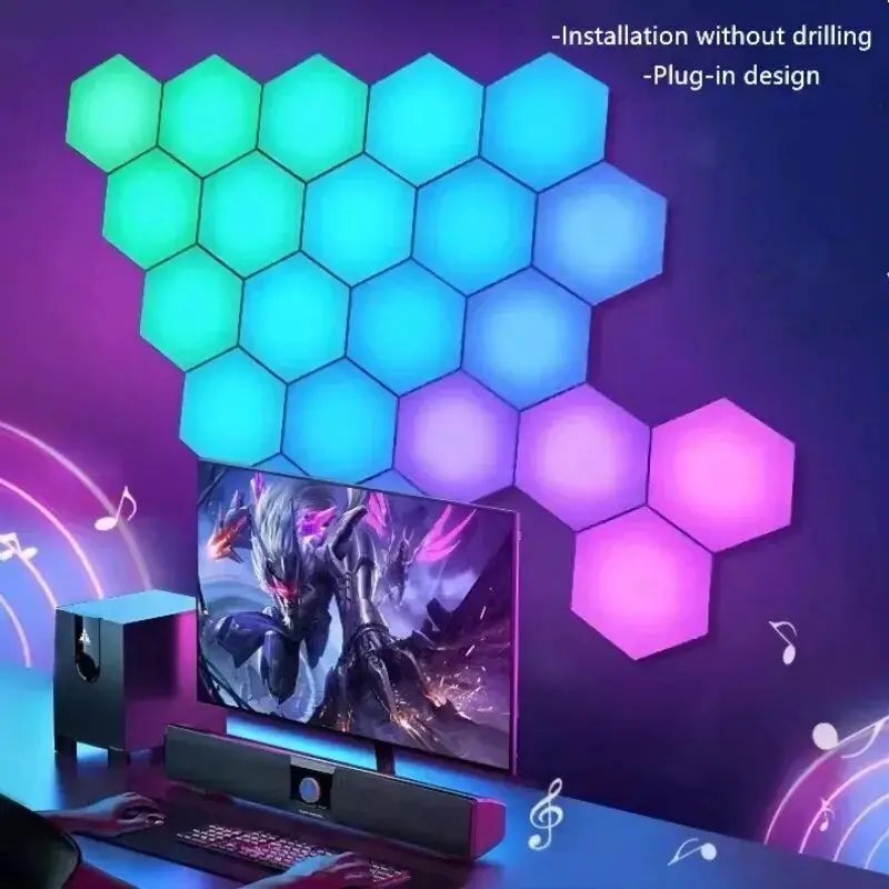 RGB Hexagonal Light Game Atmosphere Intelligent Light