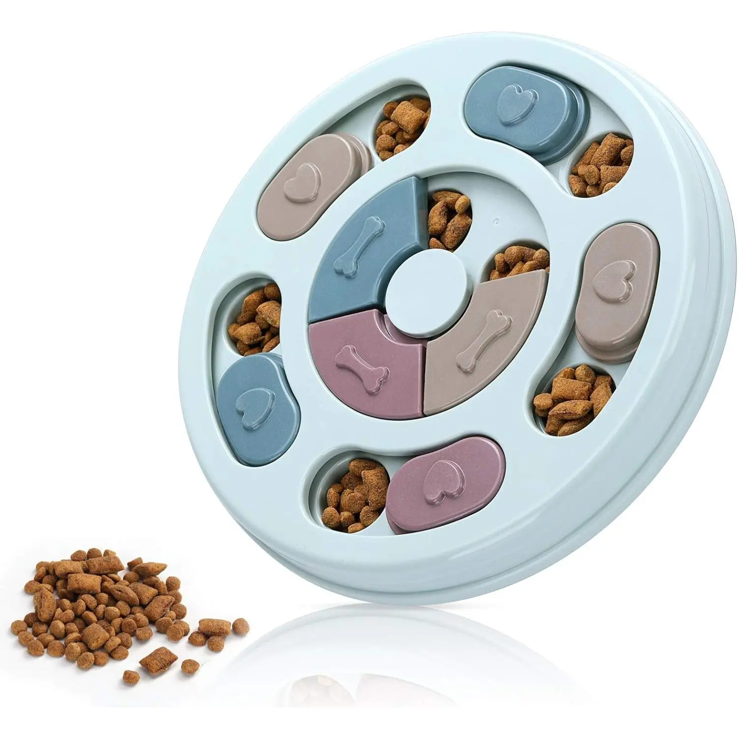Dog puzzle toys, dogs food puzzle feeder toys for IQ training & mental enrichment, dog treat puzzle (blue)