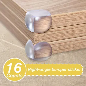 16 Counts  Proofing Corner Protector, Round Clear Corner Protectors， Safety Furniture Pads for Covering Hazardous Sharp Edges