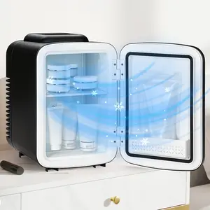 Simple Deluxe Mini Fridge 4L/6 Can Portable Cooler & Warmer Freon-Free for Skincare Beverage Food Cosmetics AC/DC Adapter Compact Household Use