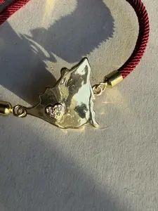 Nicaragua Map Bracelet with Gold Plating and Zirconia Accents for Stylish Accessory