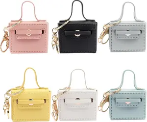 6 PCS Mini Backpack Keychain Super Smalls Makeup Bag Cute Coin Wallet PU Leather Lipstick Bag Card Holder Data Cable Organizer Fashion Bag Charms Accessories for Women Girls (Style 6)