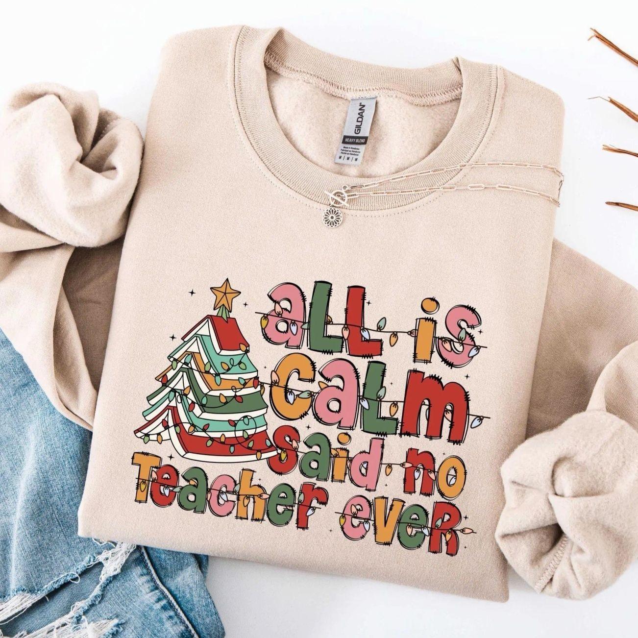 Coquette Teacher Christmas Sweatshirt, Retro Xmas Teacher Sweater, Cute Teacherlife Holiday Crewneck, Elementary School Classroom Educator Apparel, Festive Christmas Teacher Gift for Women, Cute Winter Holiday Season Top, Xmas Teacher Shirt