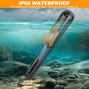 【AAA】360° Metal Detector Locator, Waterproof Grade IP68, Detection Handheld Locator With LCD Screen, 3 Modes (Buzzer, Vibration, Sound), Find Treasures, Lost Objects And Coins, Beach Outdoor Treasure Hunt, Holiday Gift.