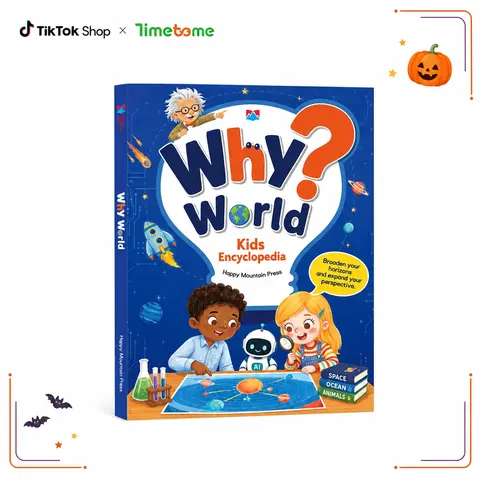 TIMETOME Kids Encyclopedia Book - Books for Kids, 100000 Why Questions & Answers, STEM Early Learning Resource, Science Nature Space Animal Guide for Ages 4-8, Educational Gift for Boys & Girls