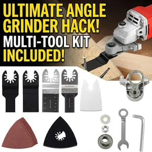 Multifunctional Oscillating Tool Adapter Kit with 5 Blades and Sanding Pads, Ideal for Cutting Wood, Drywall, Nails, Removing Mortar, Polishing Tool Accessories