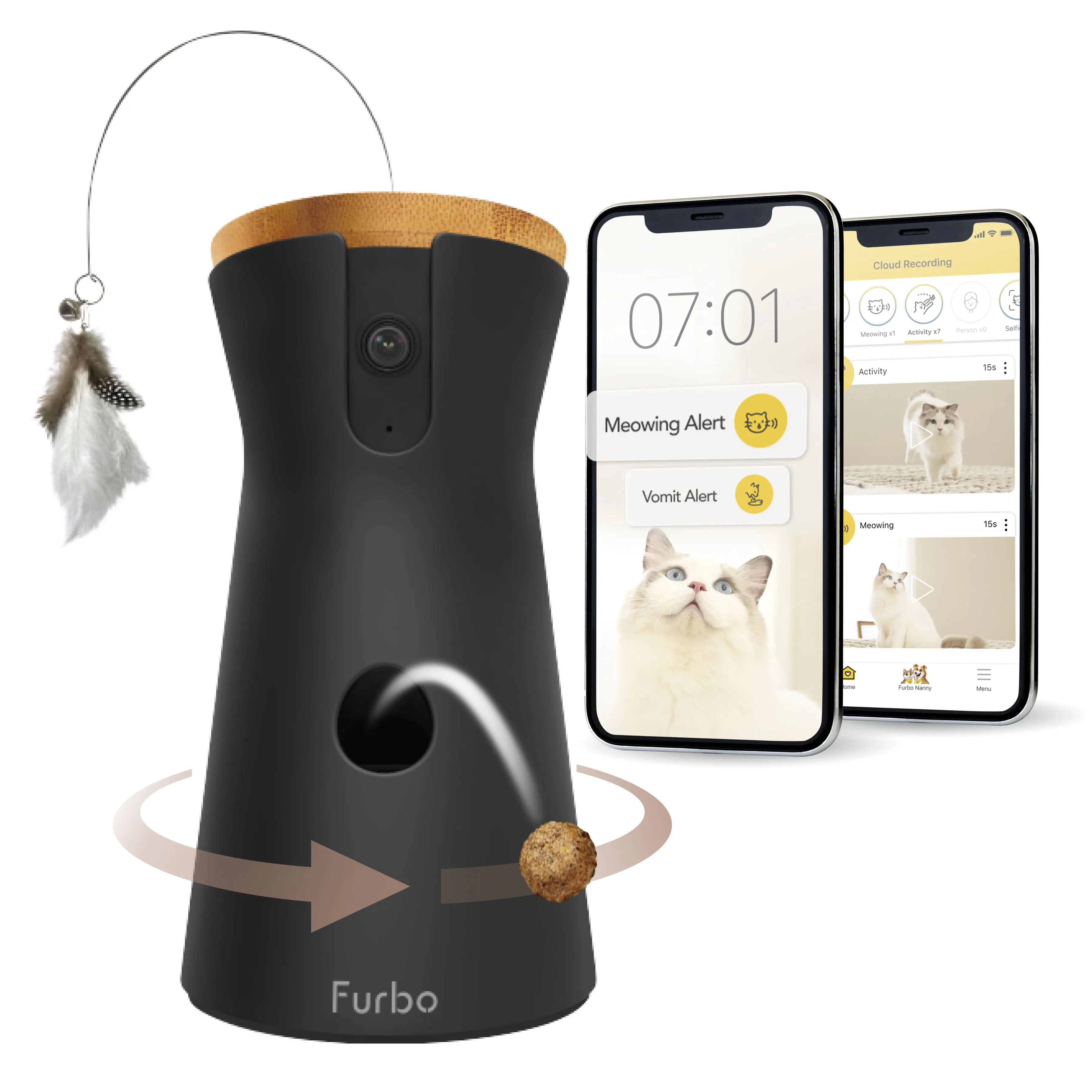 Furbo 360° Cat Camera [Nanny Edition] - 3mo Minimum Subscription Required
