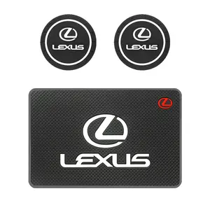 Lexus Car Silicone Cup Holder Mat, Anti-Slip Center Console Water Bottle Pad, Fits F Sport Es300 Rx300 Rx330 Rx350 Is200 Is250 Is300 Gs300 Nx300, Car Accessories