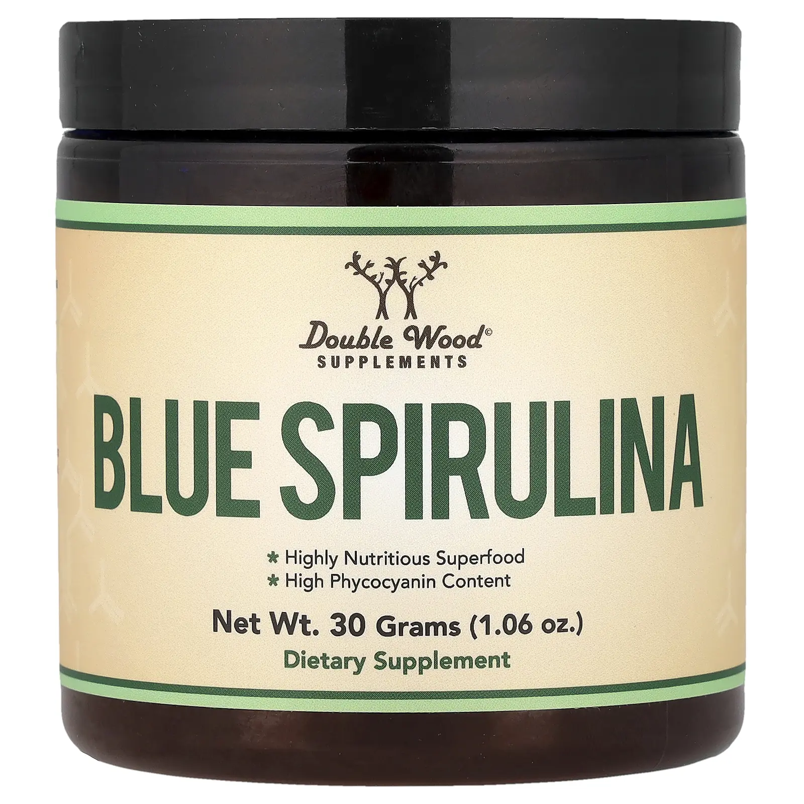 Double Wood Supplements Blue Spirulina Powder, 1.06 oz (30 g)