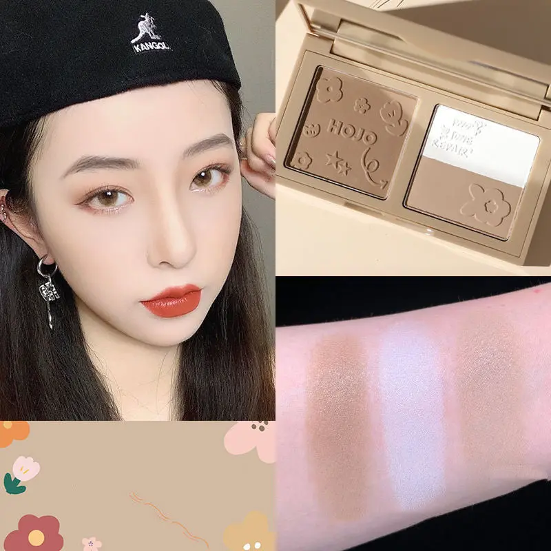 3-in-1 Highlighter, Contour – Natural Makeup Tool set