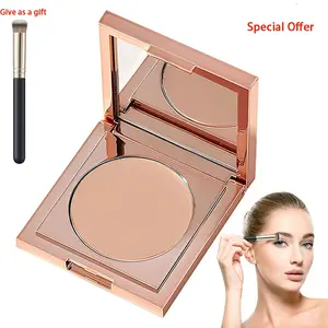 A colored clay eye concealer, Makeup cosmetic concealer with a highlighting brush - Multi-functional, lightweight and smooth texture, adheres to the skin, long-lasting without smudging, suitable for sensitive eye areas