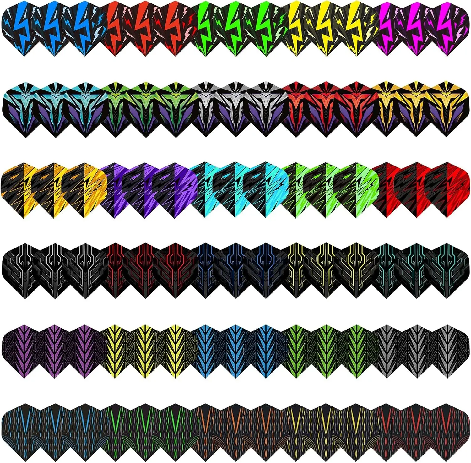90PCS Dart Flights Dart Flights Replacement Feather Tail Wing for Soft Tip Steel Tip Darts