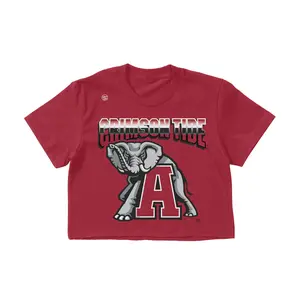 Alabama Crimson Tide Women's Big Logo Crop T-Shirt