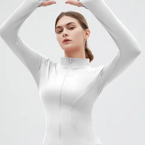 Women's Workout Yoga Jacket Full Zip Running Track Jacket Long Sleeve Yoga Shirt Women Zip Fitness Yoga Shirt Winter Warm Gym Top Activewear Running Coats Yoga Shirt Woman