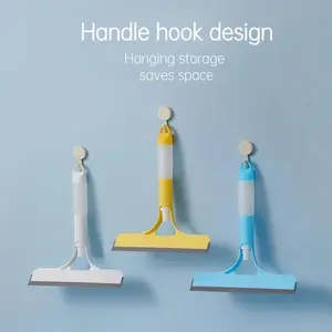 3-in-1 Window Scrubber Spray Sponge Wipe Silicone Squeegee Mirror Squeegee with Sprayer for Car Window Tile Walls Easy to Clean Kit Yellow Blue White