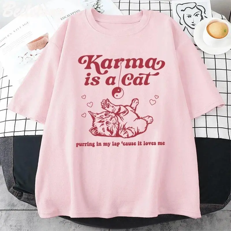 Karma Is A Cat 2024 Taylor Midnights Album Tshirt Short Tee Shirt Meet Me At Midnight Tops Camisetas Unisex Dropshipping Sweatshirt, Hoodie, Comfort Colors - 3qlvu7e6