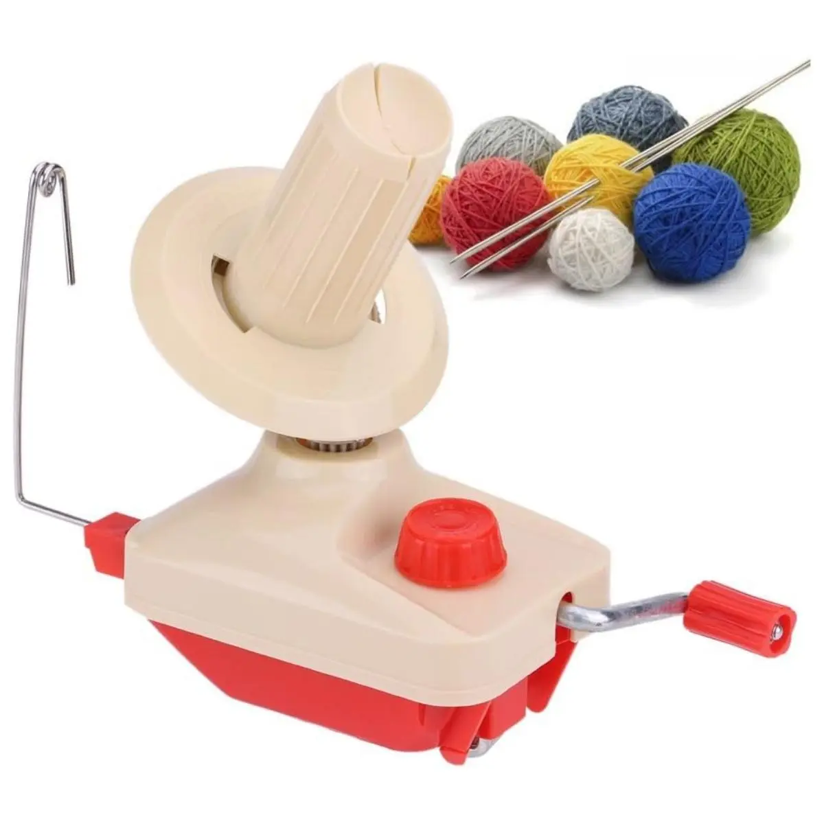 Hand Operated Yarn Ball Spinner, 1 Count Manual Wool String Fiber Ball Winder, Knitting Roll String Yarn Fiber Wool Thread Ball Winder Holder, Crochet, Diy Knitting Supplies