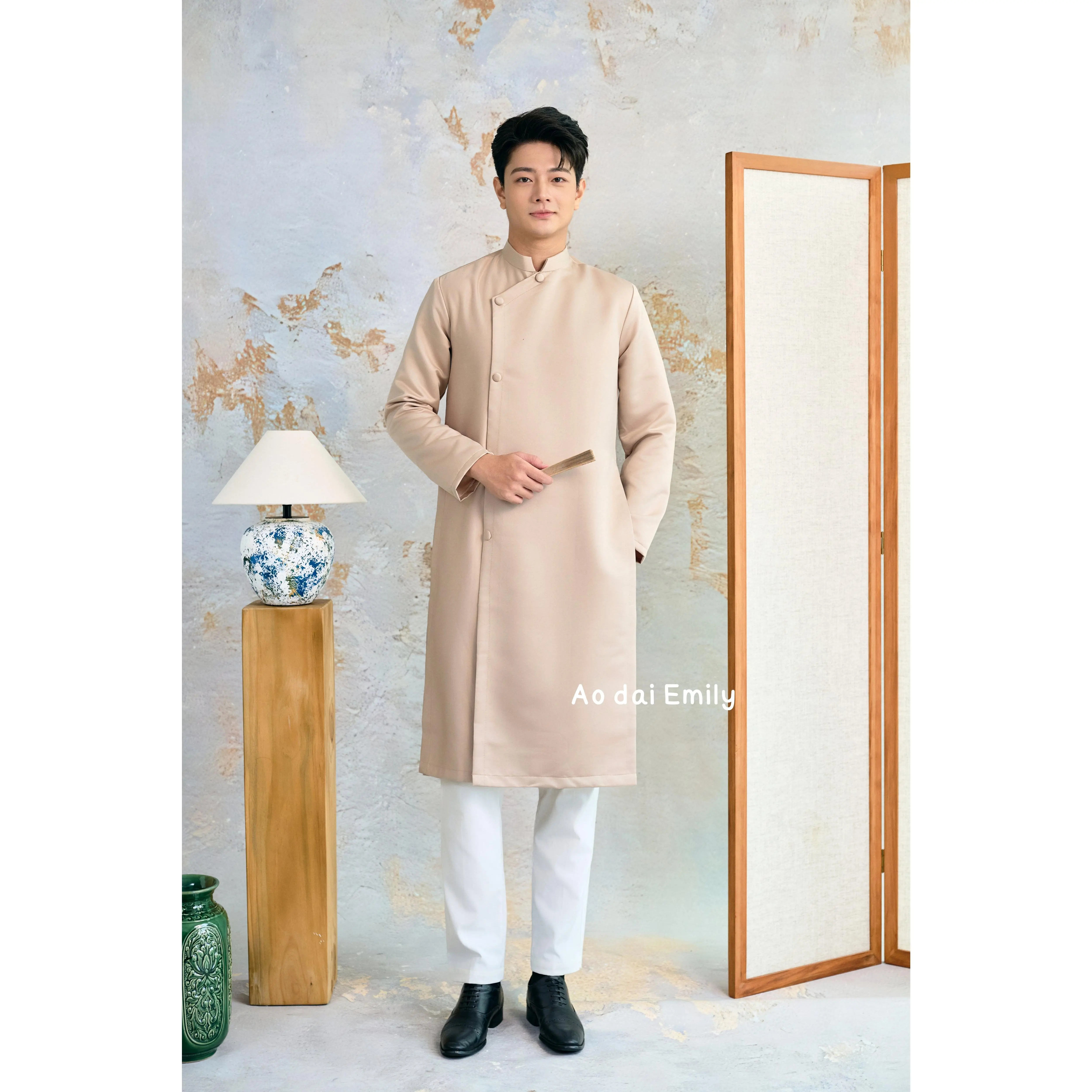 Ao dai for men| Plain color| Bryan