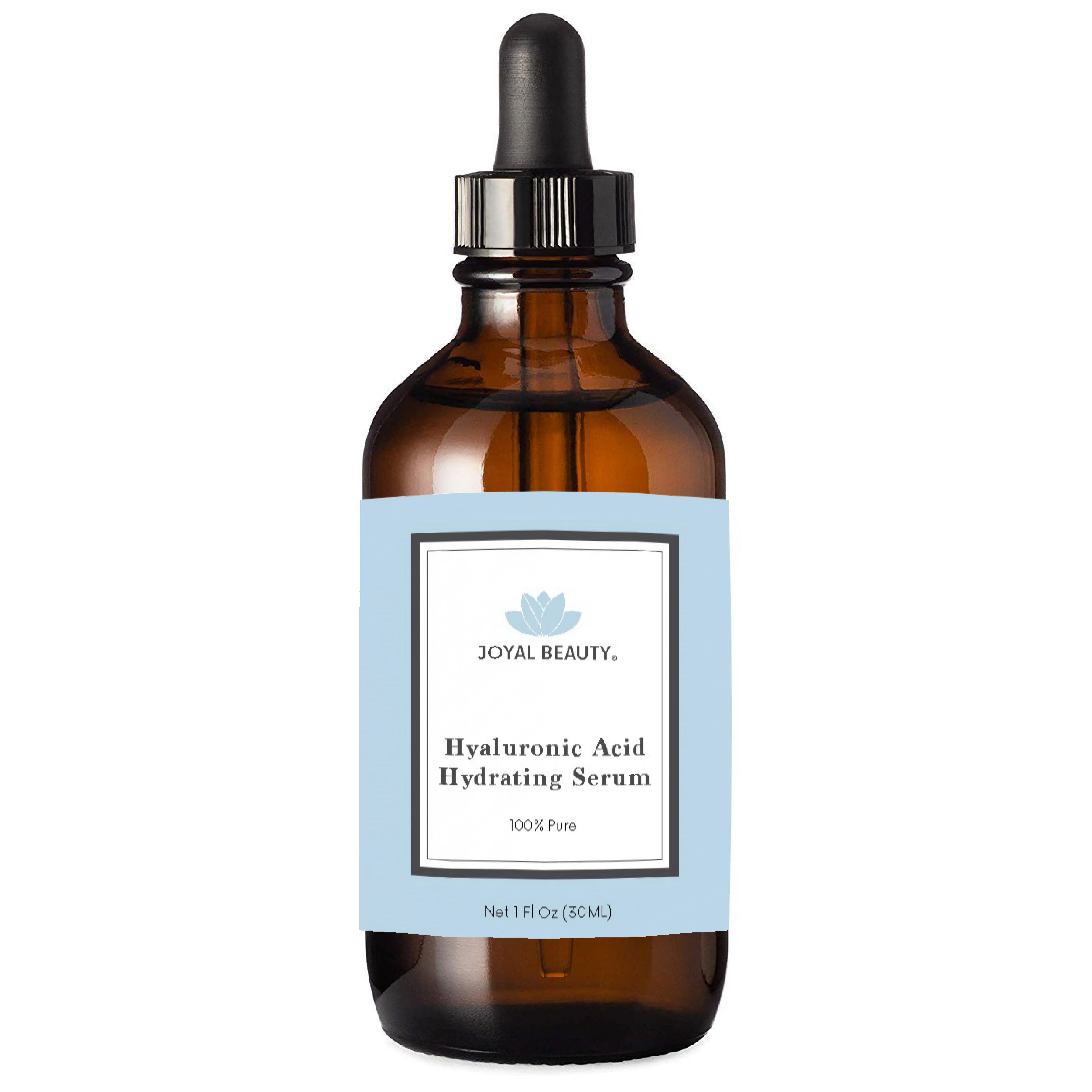 JOYAL BEAUTY Hyaluronic Acid Serum for Face Skin Eyes Lips. 100% Pure Anti-aging Hydrating Skin Serum. 4% Highest Concentration On The Market. Super Low Molecular Weight for Deep Penetration. Boost Skin Elasticity and Collagen for Younger Look
