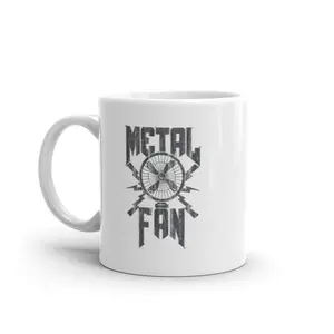 Metal Fan Mug Funny Sarcastic Air Blowing Fan Graphic Novelty Music Coffee Cup - 11oz Funny Coffee Mugs Ceramic Printed Drinkware Cup
