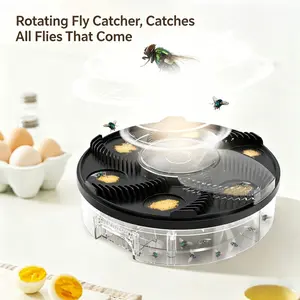 Electric Fly Trap Fly Catcher Pest Device Gnat Flying Insect Trap Automatic Indoor Pest Traps Reject Control Catcher Repellents Tools for Patios Ranch (White,USB)