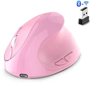 Rechargeable Vertical Ergonomic Mouse Wireless Silent Gaming Mouse 6 Programmable Buttons for Right Handed PC Laptop Computer Ergonomic Design Pain Relief 800/1200/1600 DPI Resolution