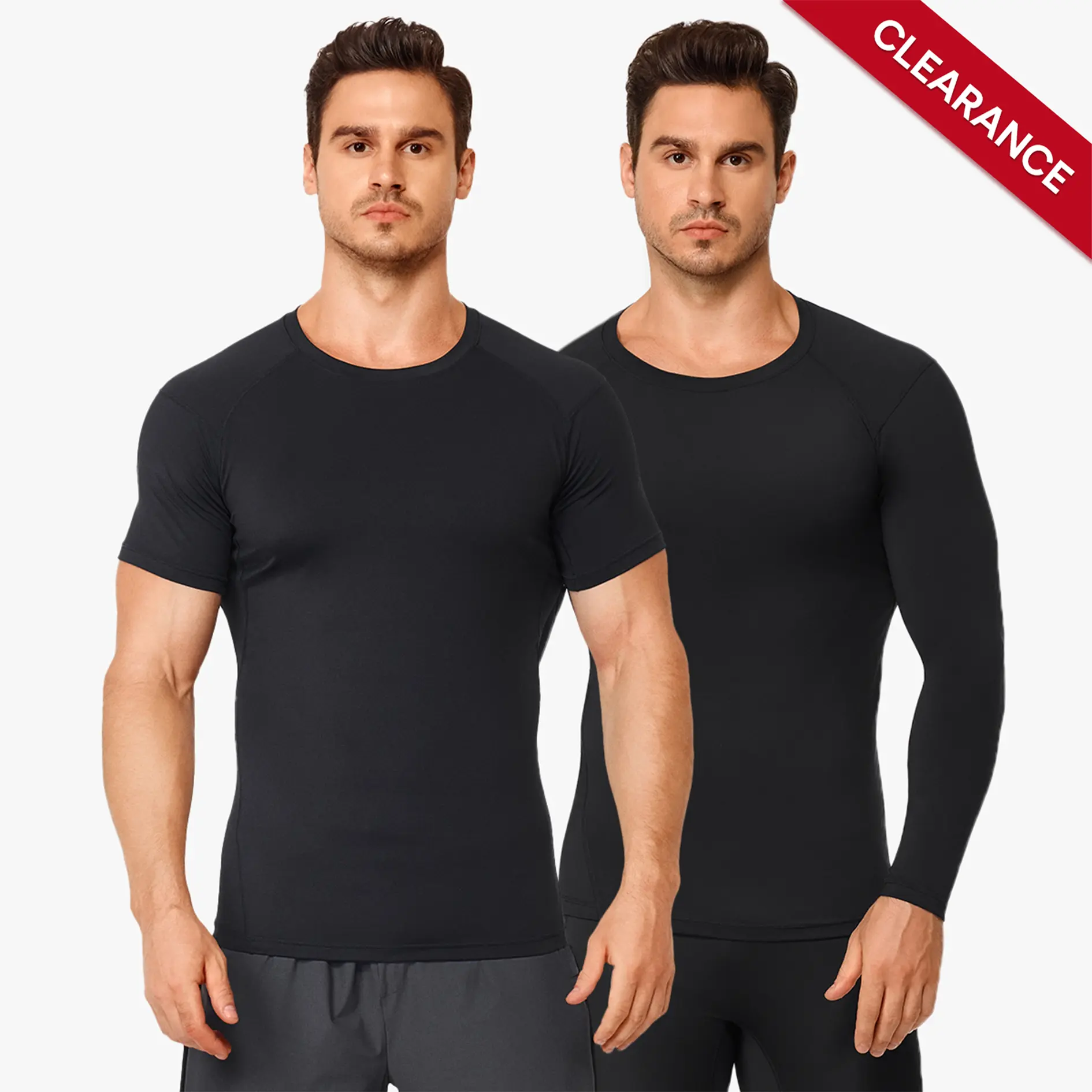 【Clearance】Nebility Men's Athletic Compression Short Sleeves Shirts High Elastic & Compression Wicking Workout Shirts for Enhanced Performance Summer Active Wear#summervibes