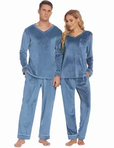Ekouaer  Fashion Couples Matching Sets Velvet comfortbal Set for Men and Women Velour Long Sleeve S-XXL,Outfits for Daily, Downtown Girl Clothes. Fal Outfits, Christmas 2025 Trend, Fall & Winter Womenswear Comfort Loungewear
