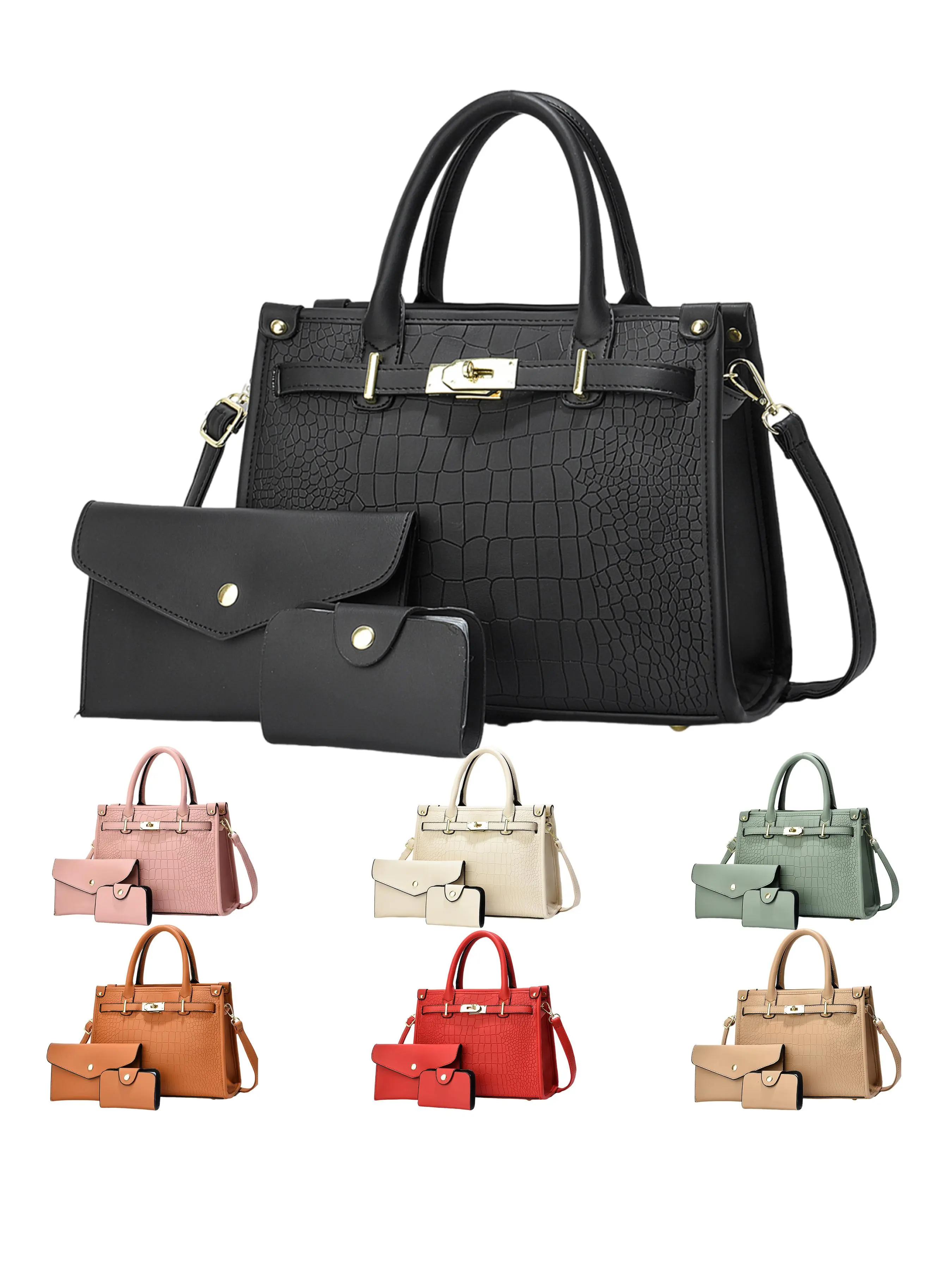Women's Fashionable Embossed Handbag, Large Capacity Shoulder Bag for Daily Used, Casual Trendy Ladies Purse High-quality Daily Commuting Bag, Ladies Purse, Mother's Day Gift