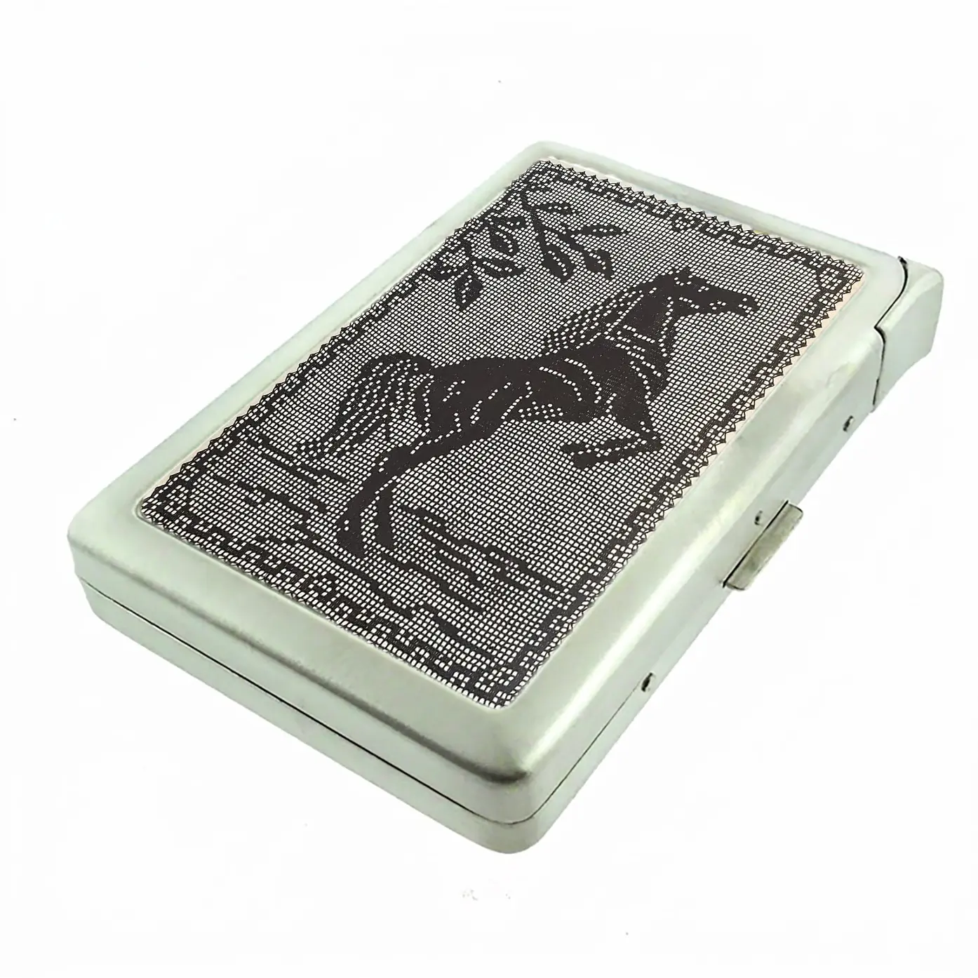 100'S SIZED Horse Design Wallet case with Built in Lighter