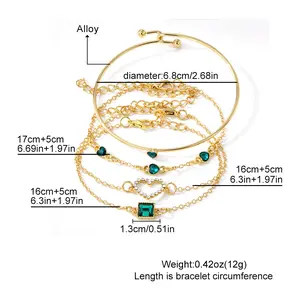 Fashion Vintage Inlaid Lvzuan Square Bracelet Does not apply