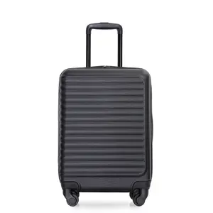 20" Carry on Luggage Lightweight Suitcase Spinner Wheels Hardshell Suitcases with Wheels Expandable for Up To 25% More Space with Scratch-Resistant Surface Four Multi-directional Wheels Black，Suitcase