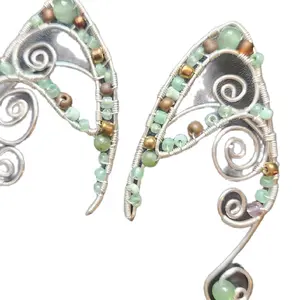 Fairy Wire Wrapped Ears with decorative beads and unique design.