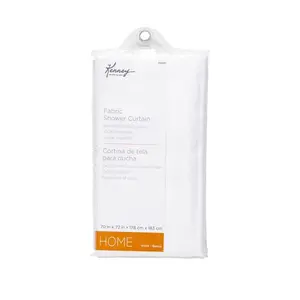Kenney  72 x 70 in. Liner Shower Curtain, Polyester - White