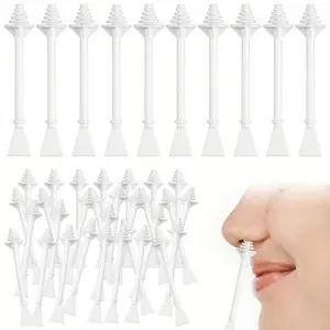 Nose Waxing Sticks 100 Pcs Plastic Nasal Cleaning Applicators For Painless Nostril Ear And Eyebrow Hair Removal Nose Wax Applicator Sticks For Nostrils Ears Face Cleaning, Hair Removal Accessory, Hair Removal Tool, Nose Waxing Product
