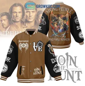 Supernatural Hunt Varsity Jacket Retro TV Style, Hunter Theme Streetwear, Fan Gift Inspired Outfit