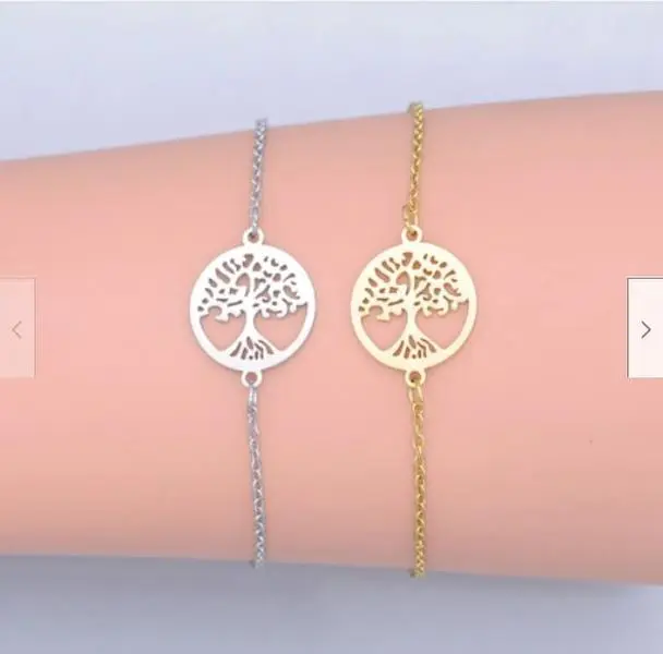 Stainless Steel Tree of Life Bracelet