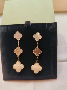 H Letter Rhinestone Tassel Earrings for Women | Sparkly Long Tassel Drop Dangle Earrings