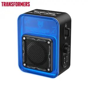 TRANSFORMERS Y02 Bluetooth Wireless Speaker with TWS Tandem Audio, LED Surround Lighting, 360° Full-Range HiFi Stereo Sound, Multiple Connection Methods, Unique Metallic Appearance, Convenient to Carry