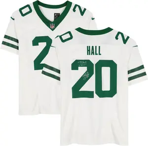 Breece Hall New York Jets Autographed Nike White Vapor Fuse Limited Jersey with "J-E-T-S" Inscription - Fanatics Authentic Certified