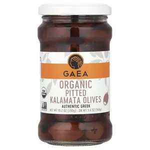 Gaea Organic Pitted Kalamata Olives, 10.2 oz (290 g)
