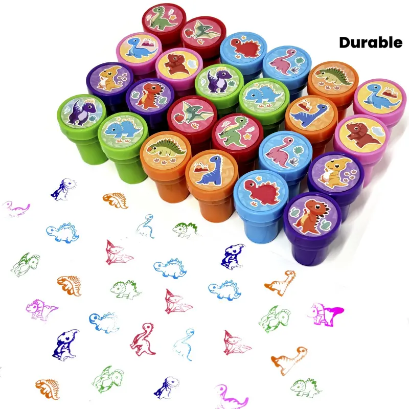 12/24 Pcs Adorable Creative dinosaur stamps, self-inking dinosaur birthday party supplies, dinosaur party gifts Student reward stamps for learning dinosaur knowledge, dinosaur party supplies, durable design, Stamping, Scrapbooking, Crafts
