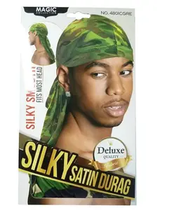 Magic Collection Silky Satin Durag - Camo Green