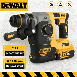 DEWALT DCH273 20V XR Brushless SDS Plus Rotary Hammer Drill | 2.1J Impact Energy 0–950RPM 0–3600BPM | 26mm Concrete Drilling For Construction Renovation Installation | Three Mode Electric Hammer With Auxiliary Handle