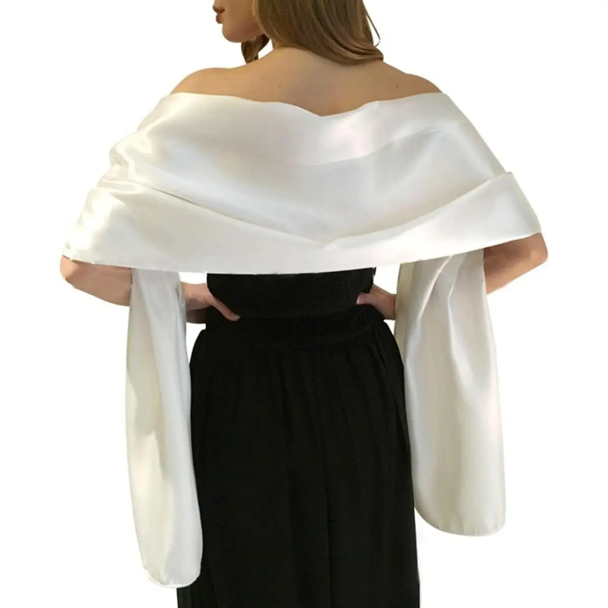 Shawls and Wraps for Evening Dresses Satin Shawl Wraps for Women Extra Long Wedding Shawls for Bridal Party