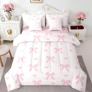 Feelyou 7-Piece Ultra-Soft Microfiber Bedding Set - Princess Look Comforter Set with Sheets for Kids Girls, Multi-Size Option