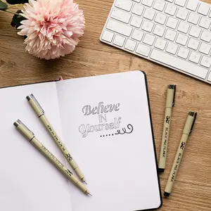 Mr. Pen Black Fineliners 0.25mm Ultra Fine Tip 4 Pack No Bleed Pigmented Fineliner Pens for Bible Journaling & Sketching