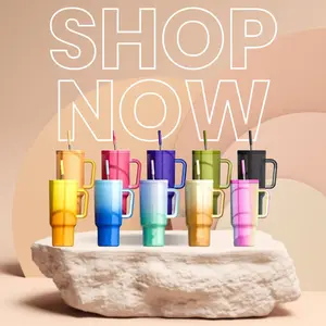 Modern Insulated Tumbler with Lid and Straw, 40oz Stainless Steel Water Bottle Travel Mug Portable